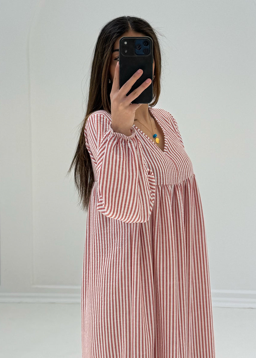 Gestreiftes Maxikleid