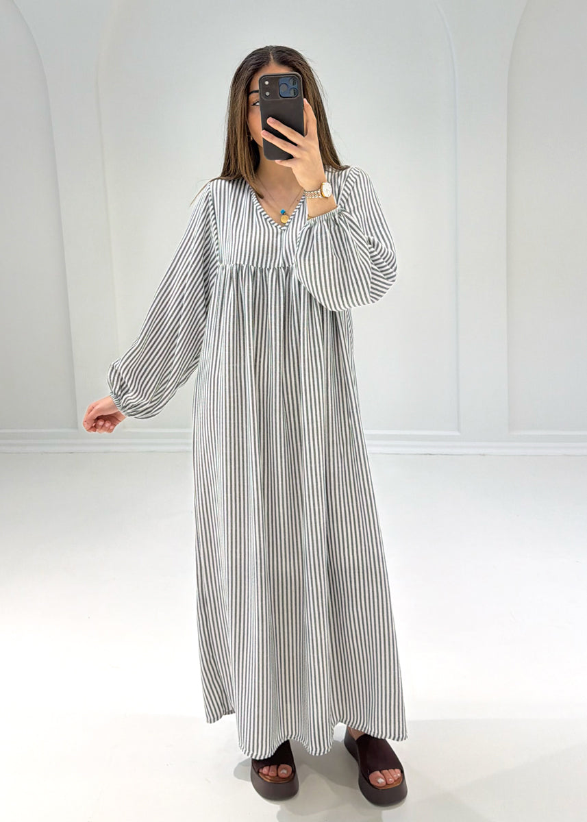 Gestreiftes Maxikleid
