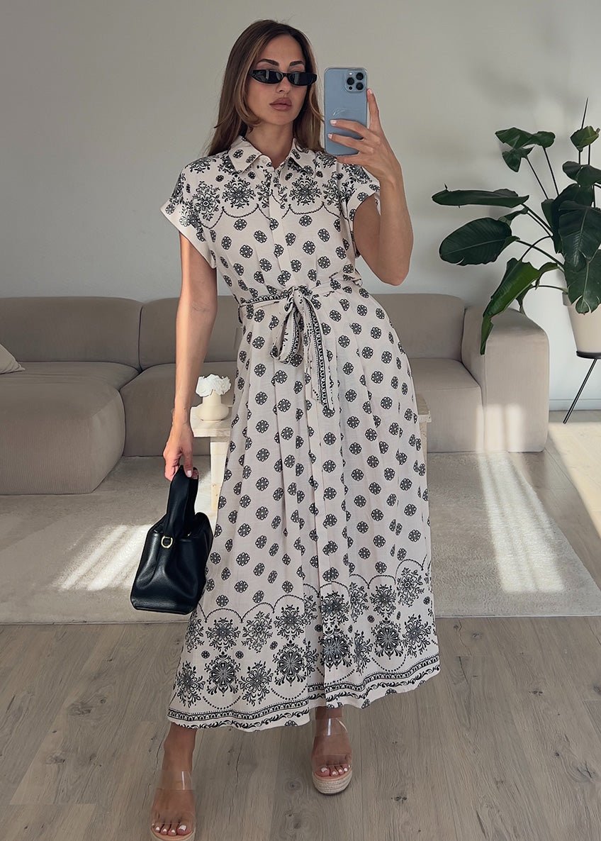 Hemdblusenkleid mit Print - NAHA