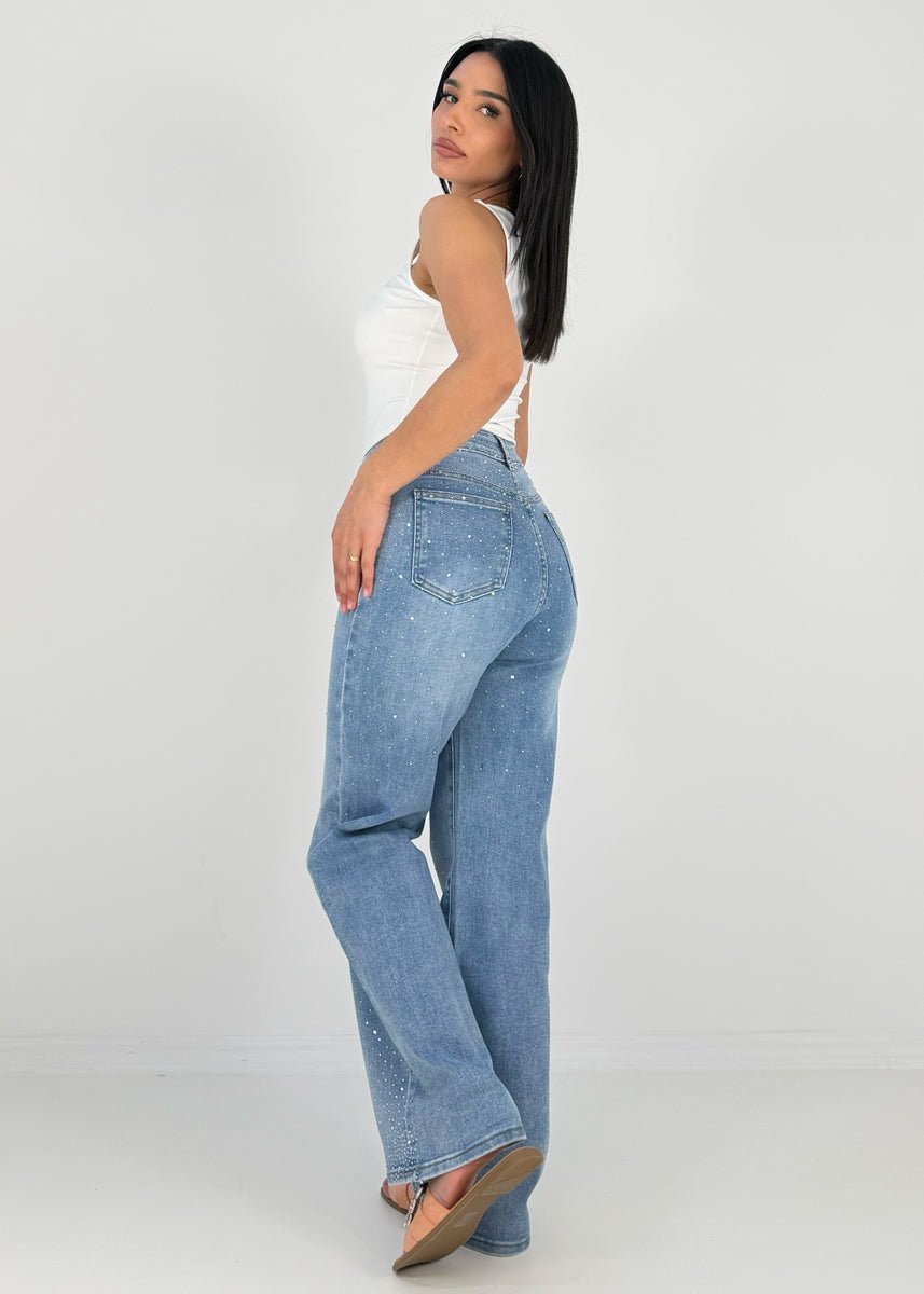 Jeans mit Strassdetails - NAHA