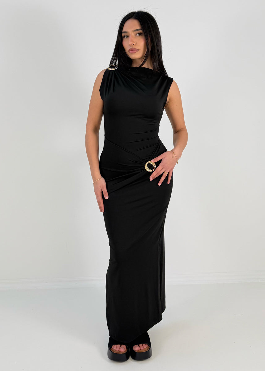 Midikleid mit Drapierung