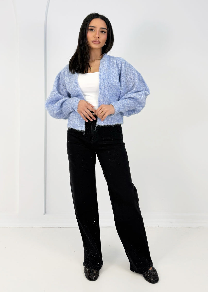 Cardigan mit Ballonärmeln