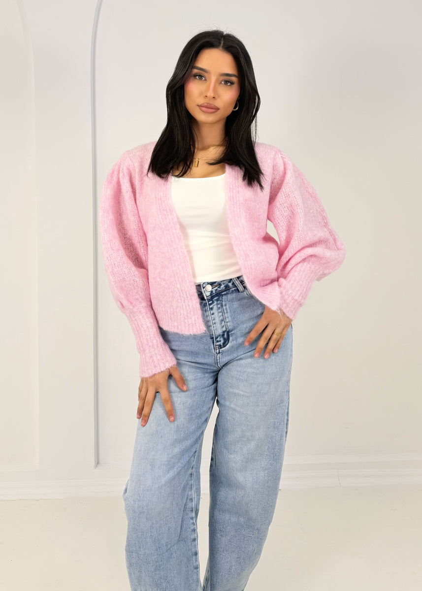 Cardigan mit Ballonärmeln