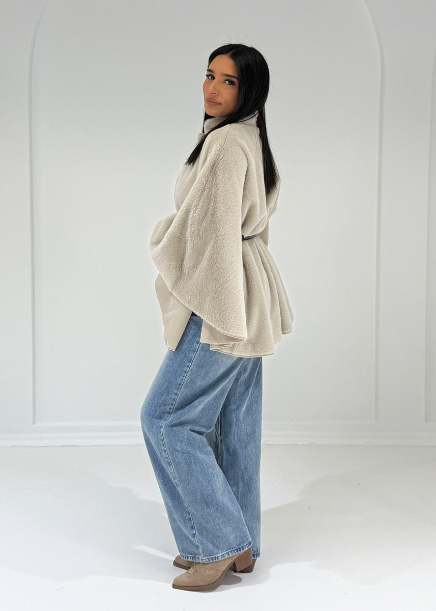 Poncho aus Kunstfell