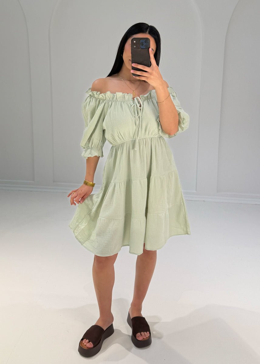 Kurzes Musselin Kleid - NAHA