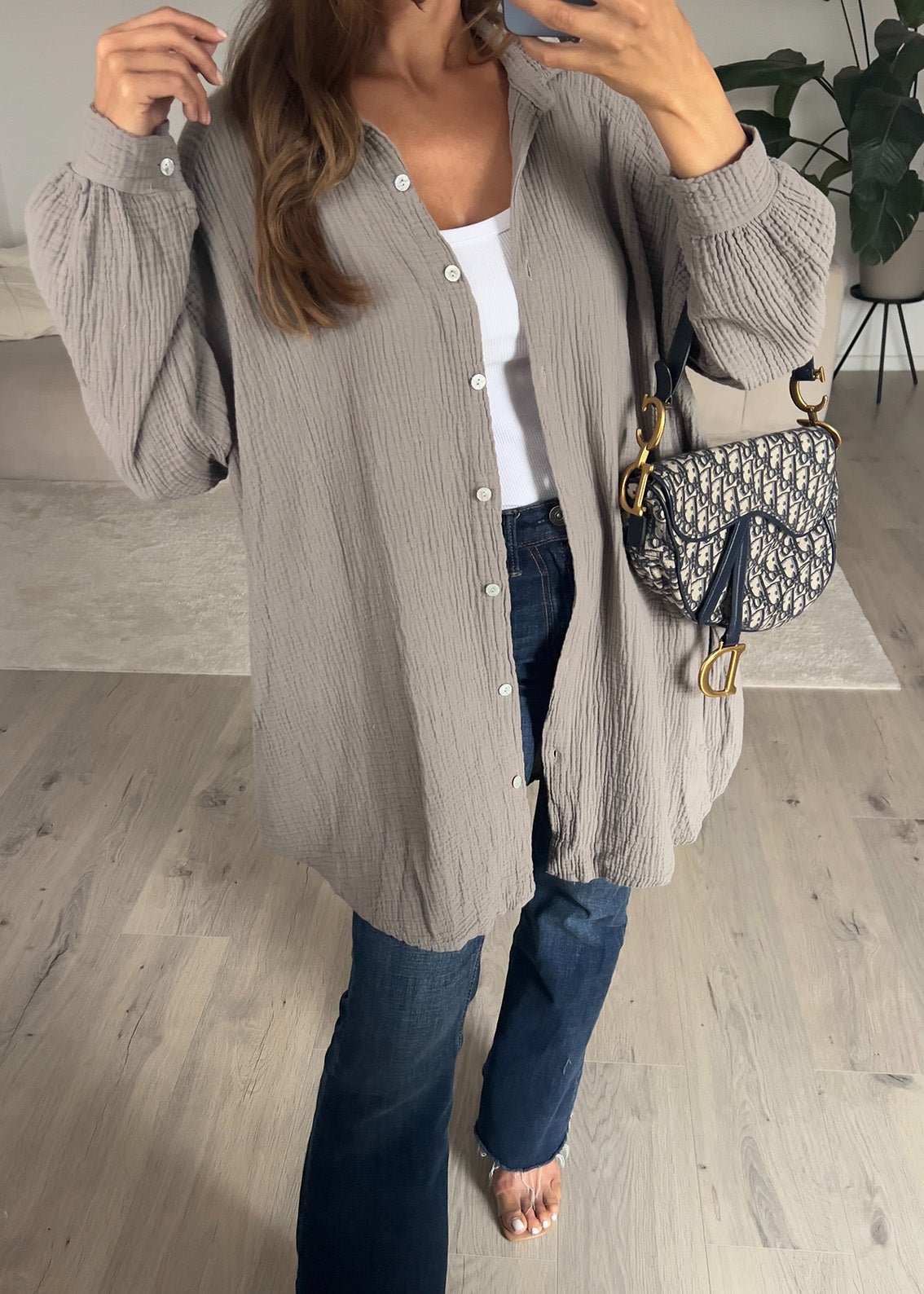 Lange Musselin-Bluse - NAHA