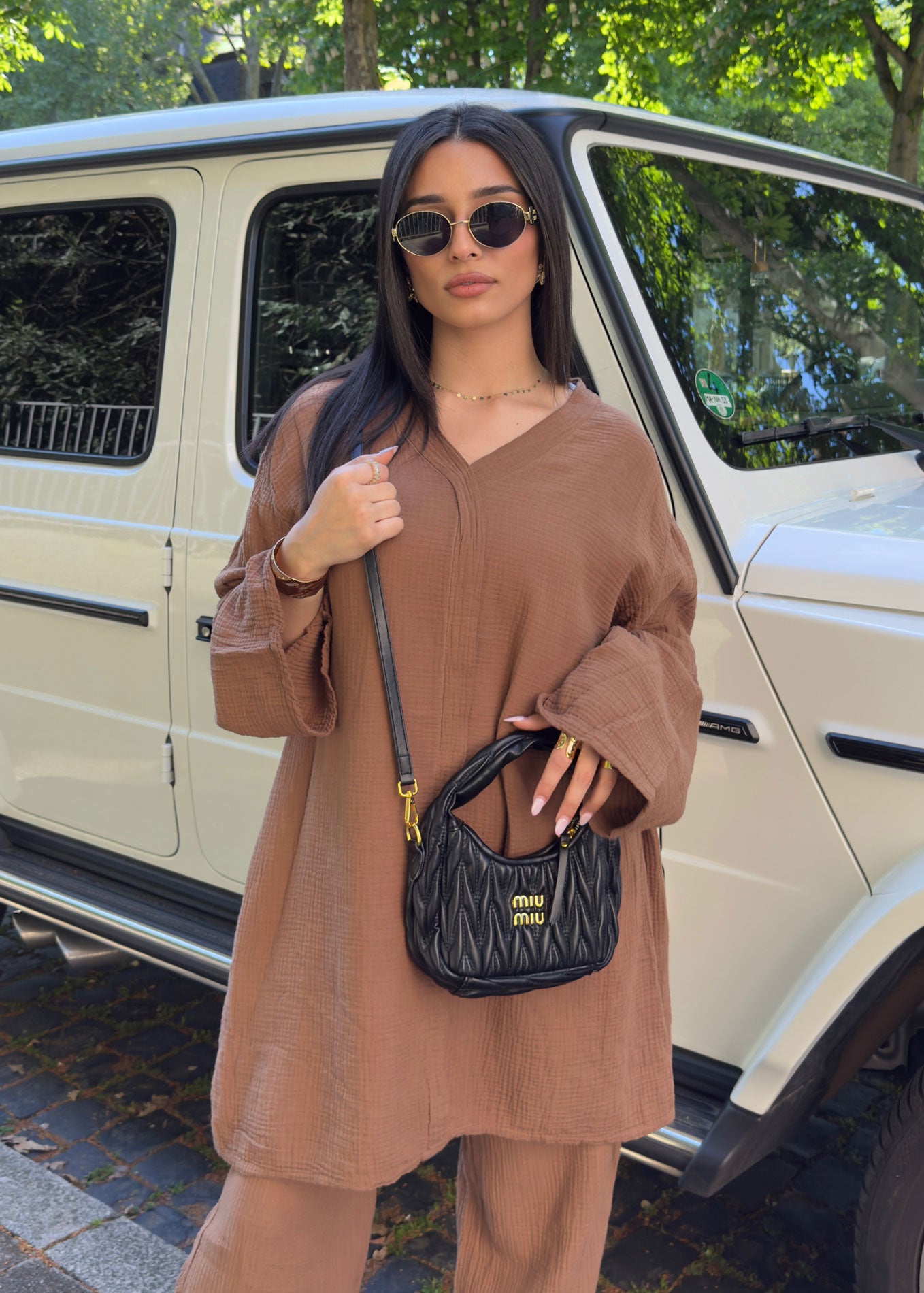 Langer Musselin Zweiteiler