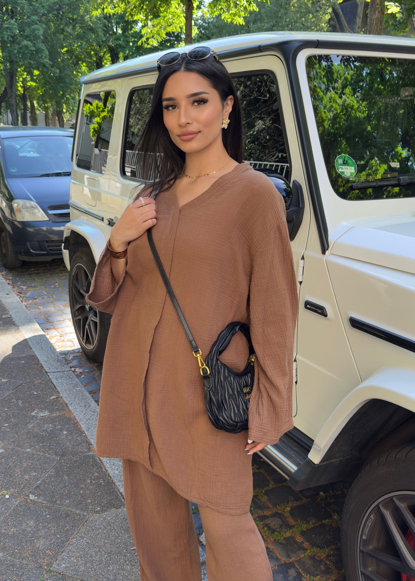 Langer Musselin Zweiteiler