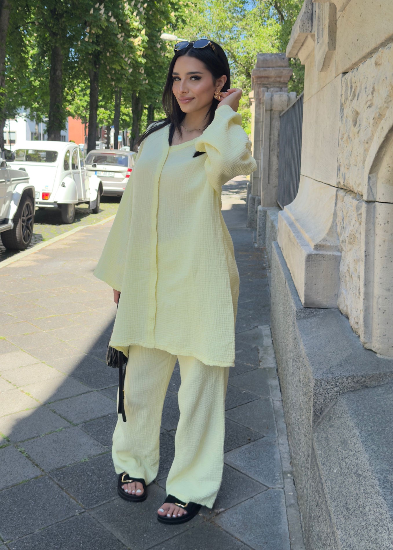 Langer Musselin Zweiteiler