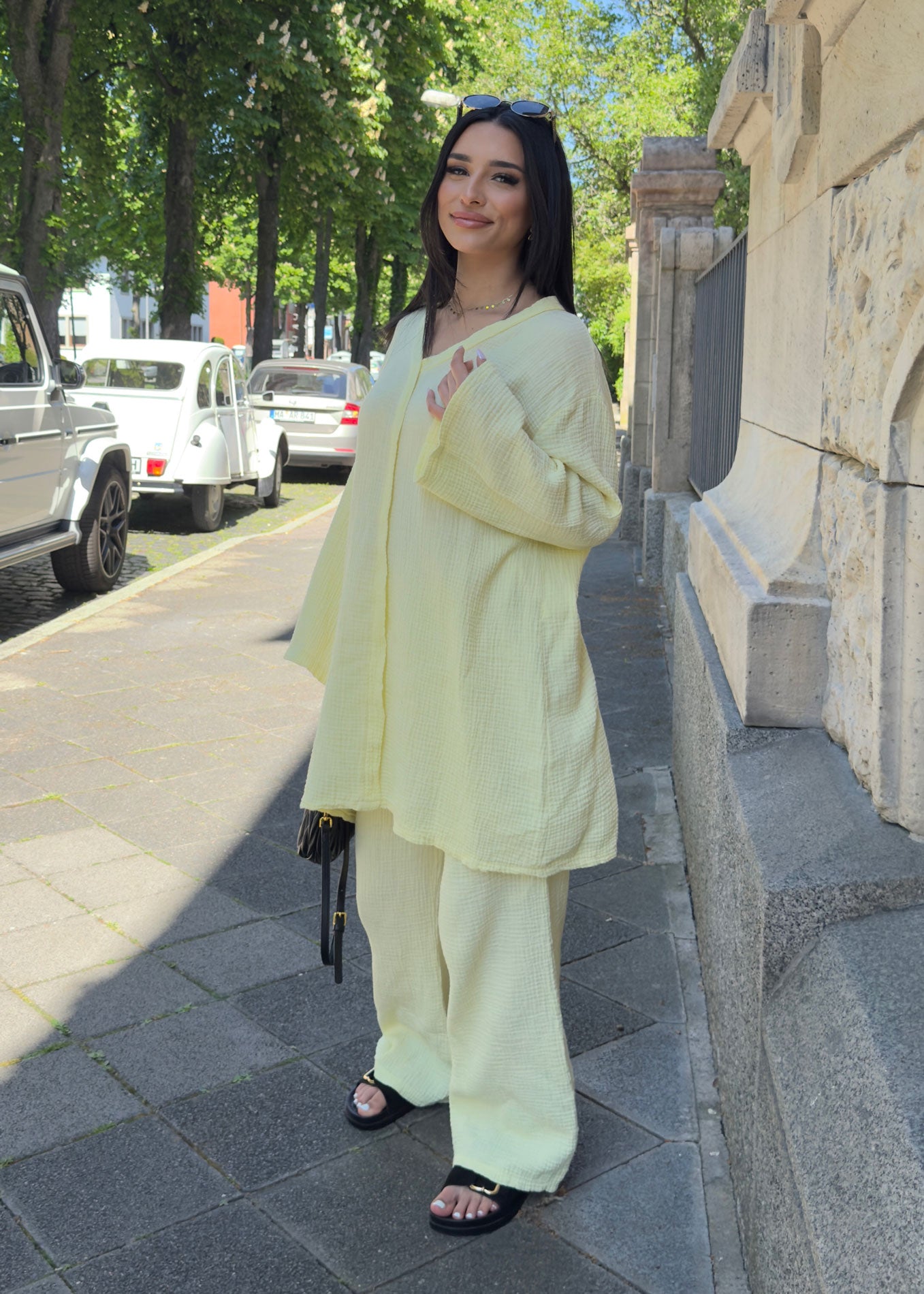 Langer Musselin Zweiteiler