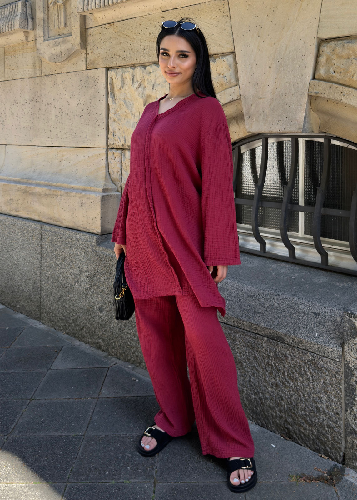 Langer Musselin Zweiteiler