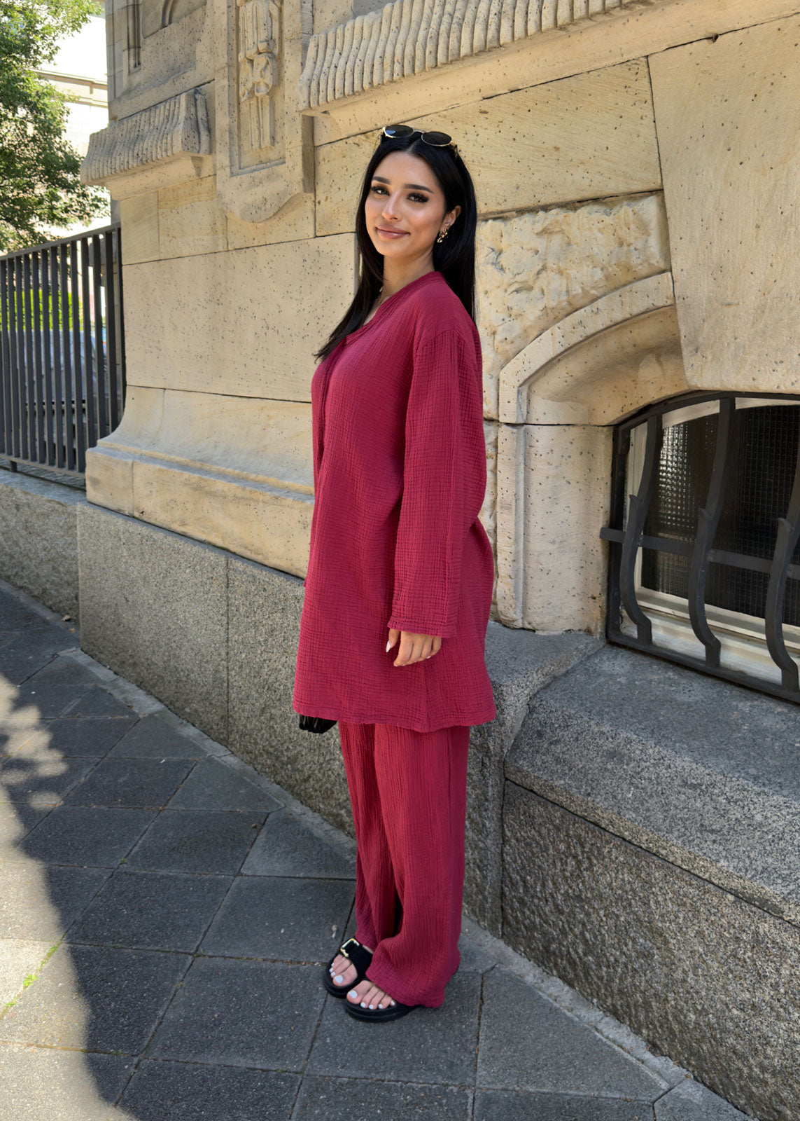 Langer Musselin Zweiteiler