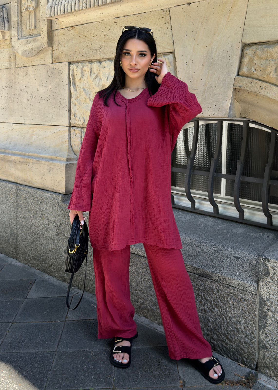 Langer Musselin Zweiteiler