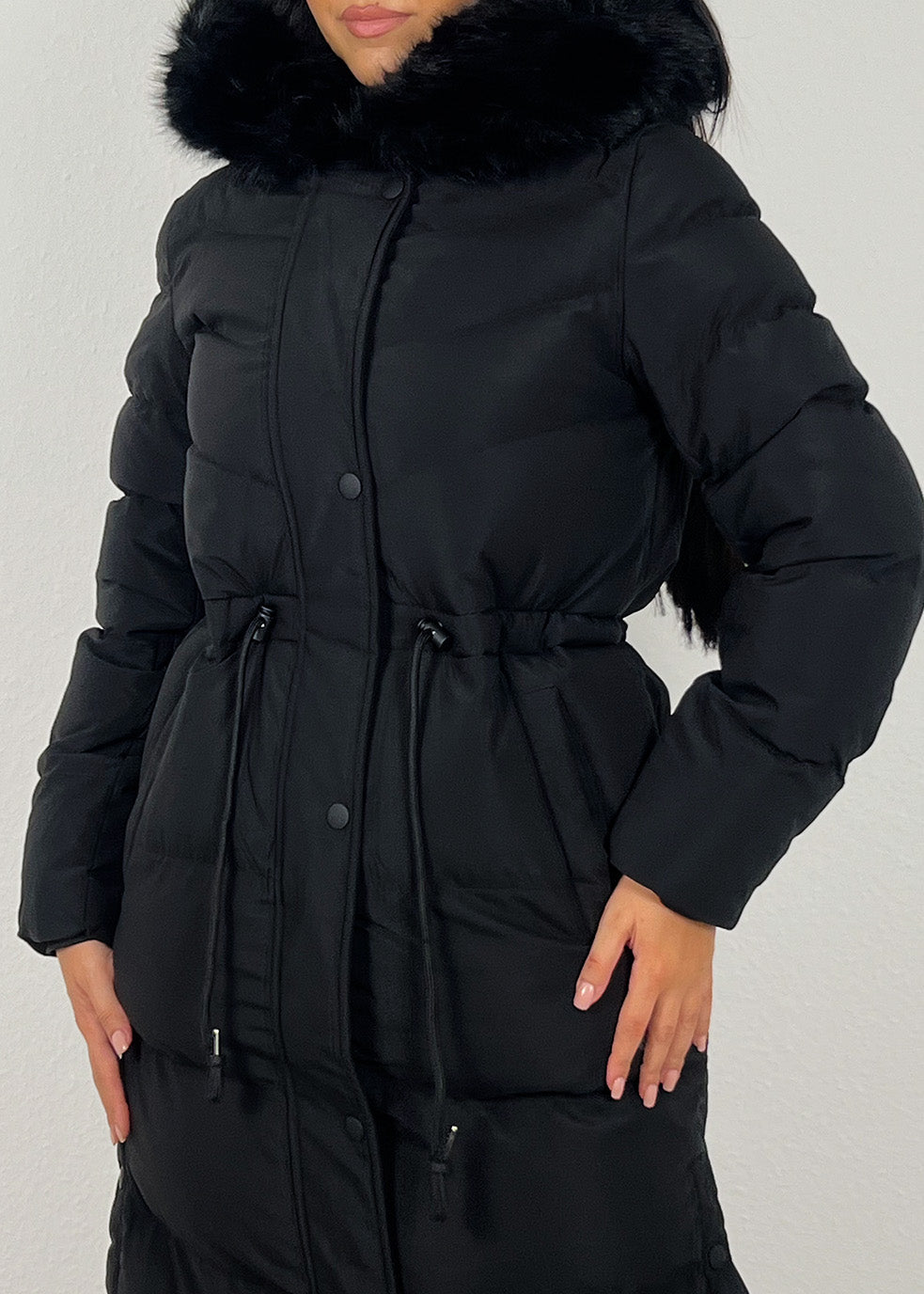 Langer Parka mit Kunstfell - NAHA