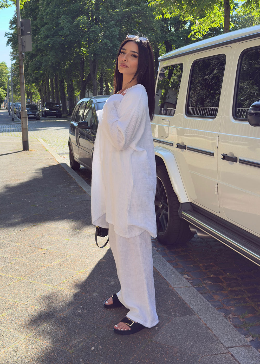 Langer Musselin Zweiteiler