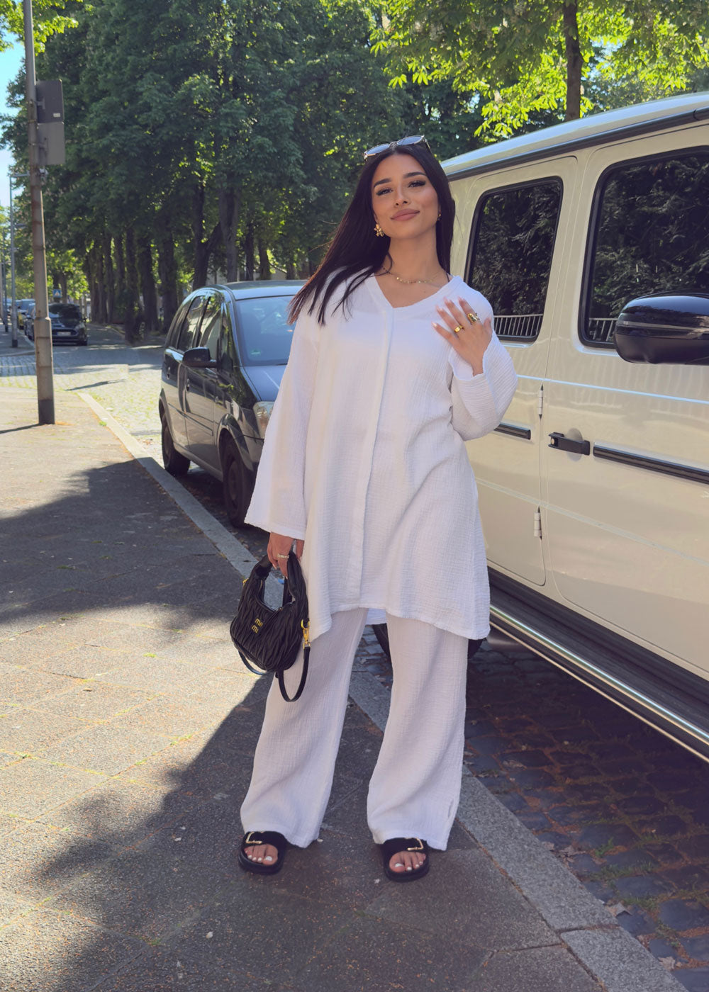 Langer Musselin Zweiteiler