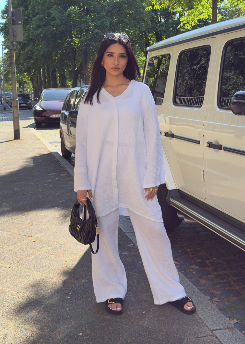 Langer Musselin Zweiteiler