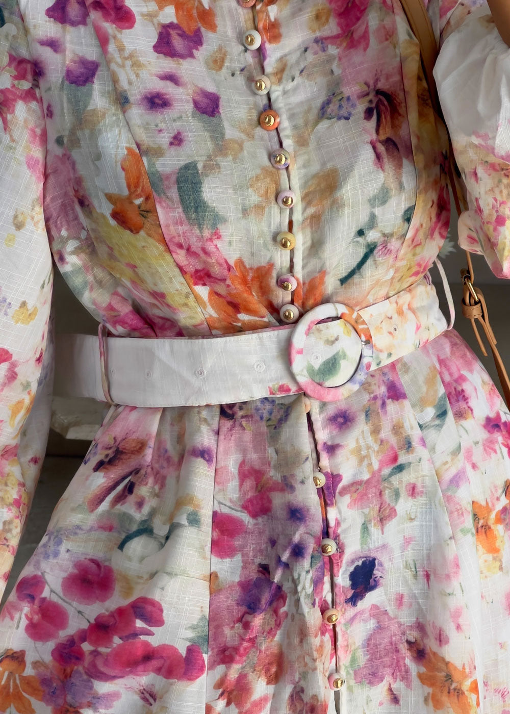 Maxikleid mit Aquarell-Print