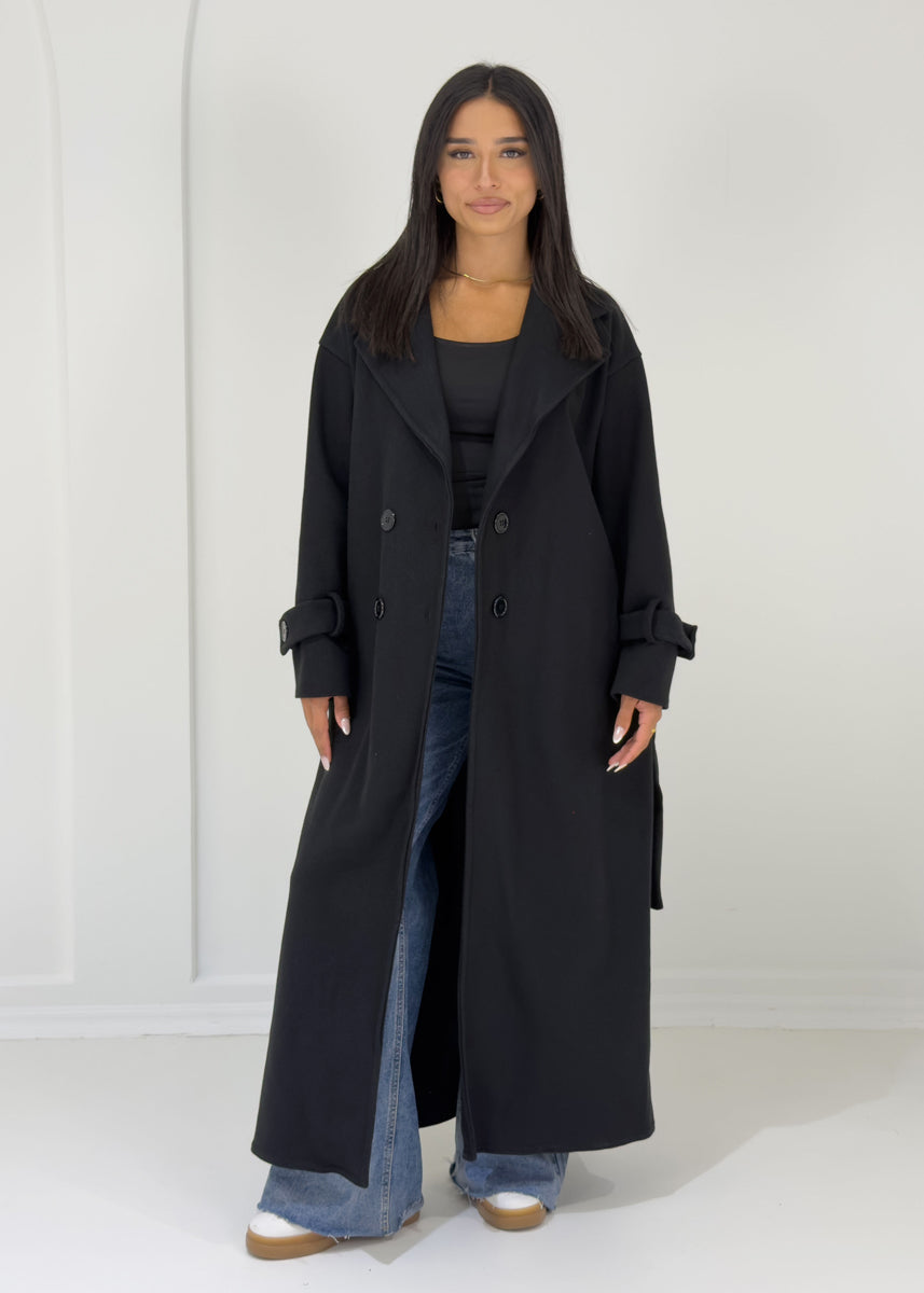 Oberbekleidung Damenmantel Lang Elegant Langer Damen Mantel Mit