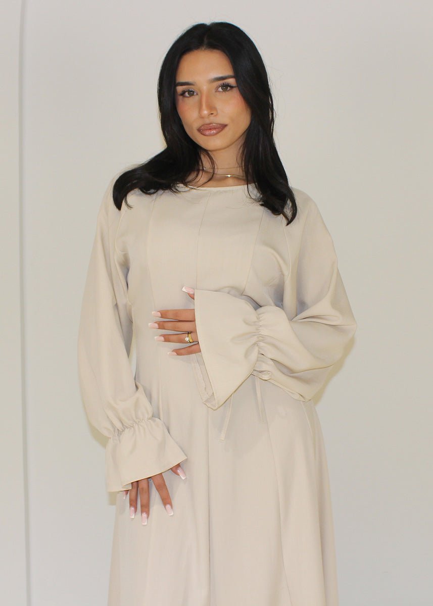 Maxi-Kleid mit Bindeband hinten - NAHA