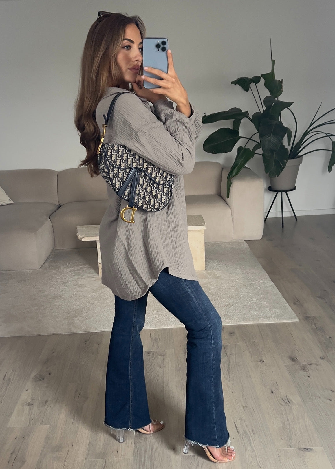 Lange Musselin-Bluse