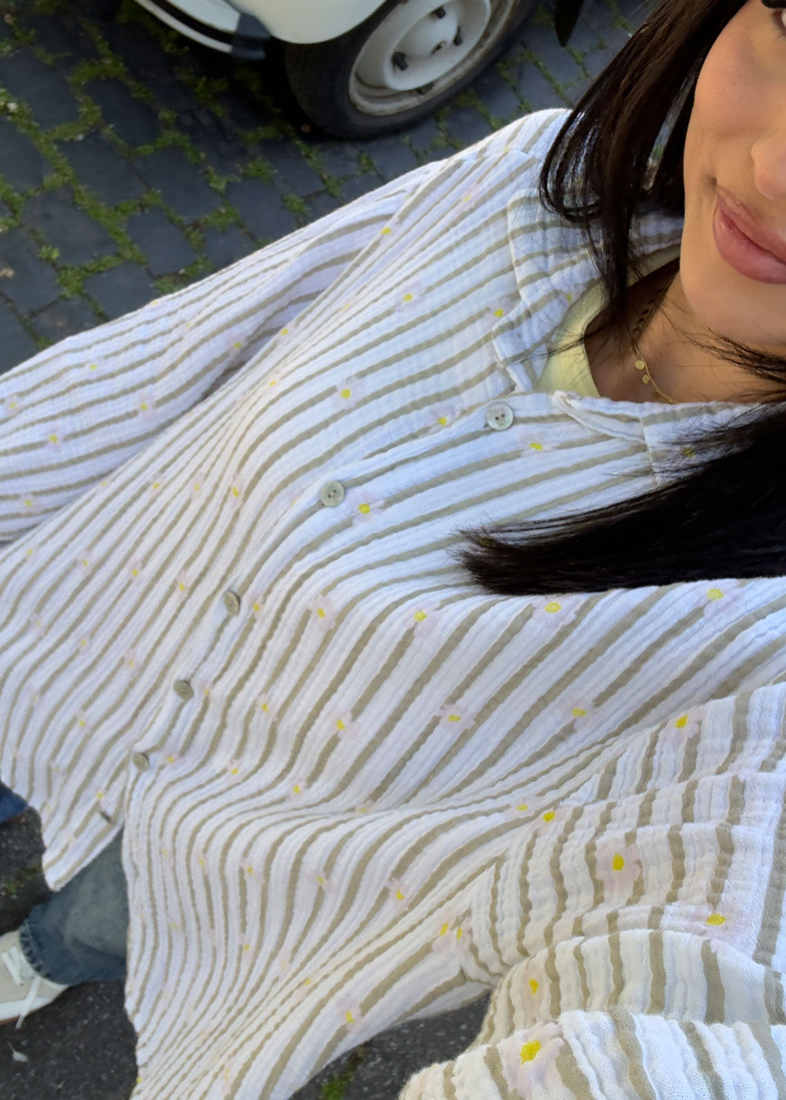 Musselin-Bluse mit Blümchen