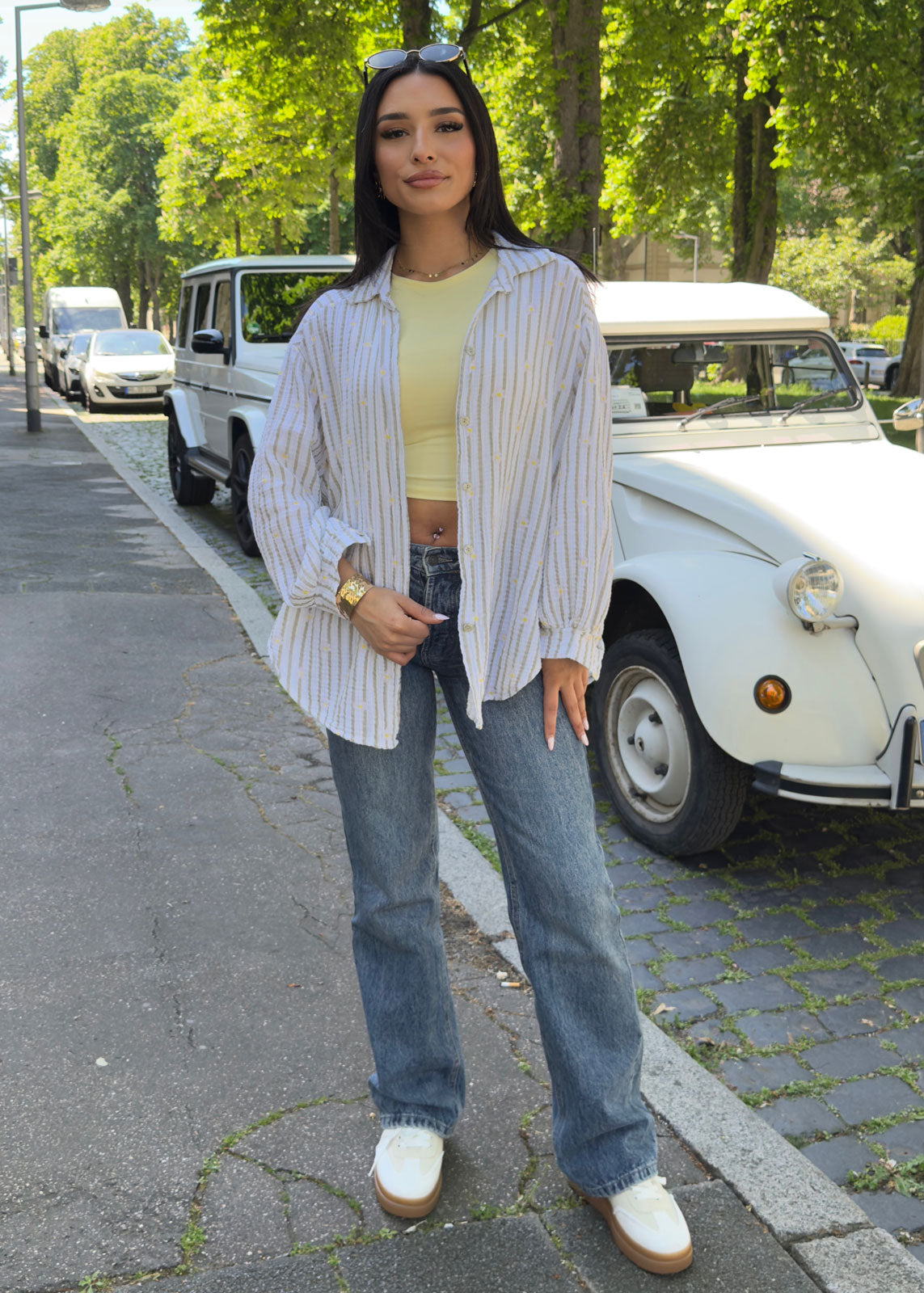 Musselin-Bluse mit Blümchen