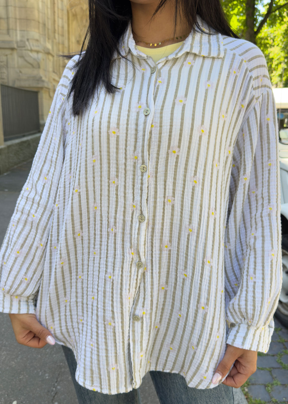 Musselin-Bluse mit Blümchen