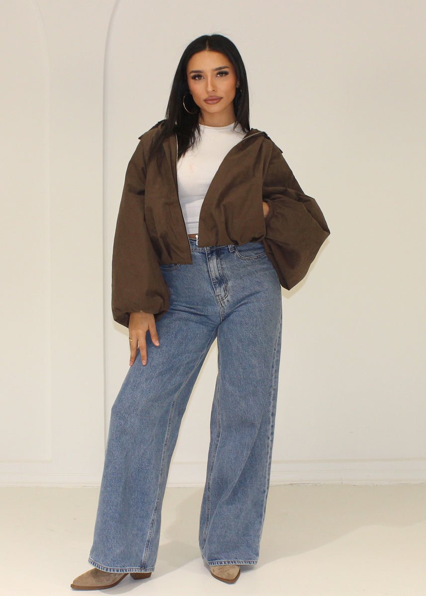 Oversize Jacke mit Reißverschluss - NAHA