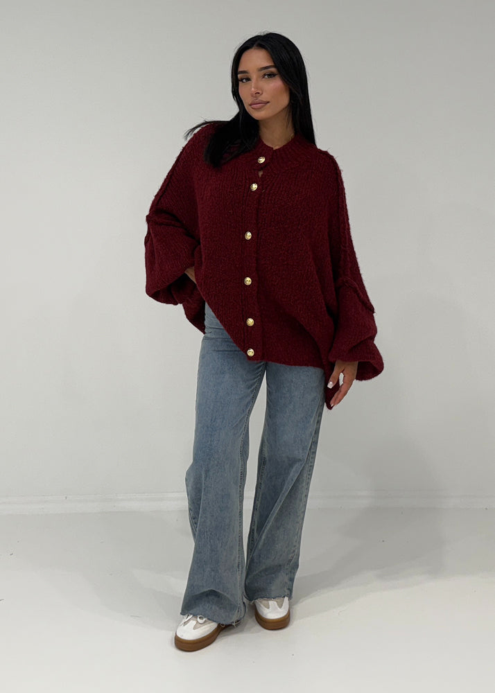 Oversize Strickjacke