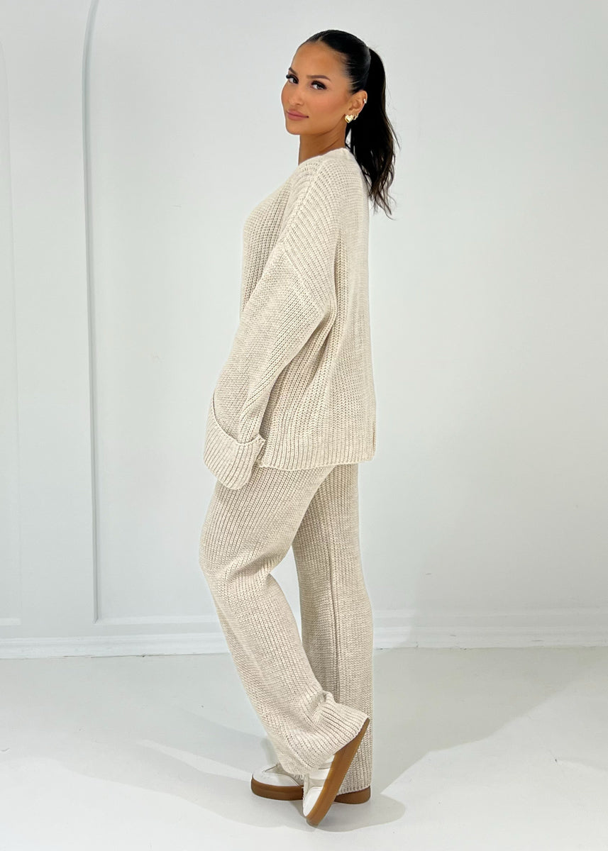 Oversize Strickset mit weiten Ärmeln