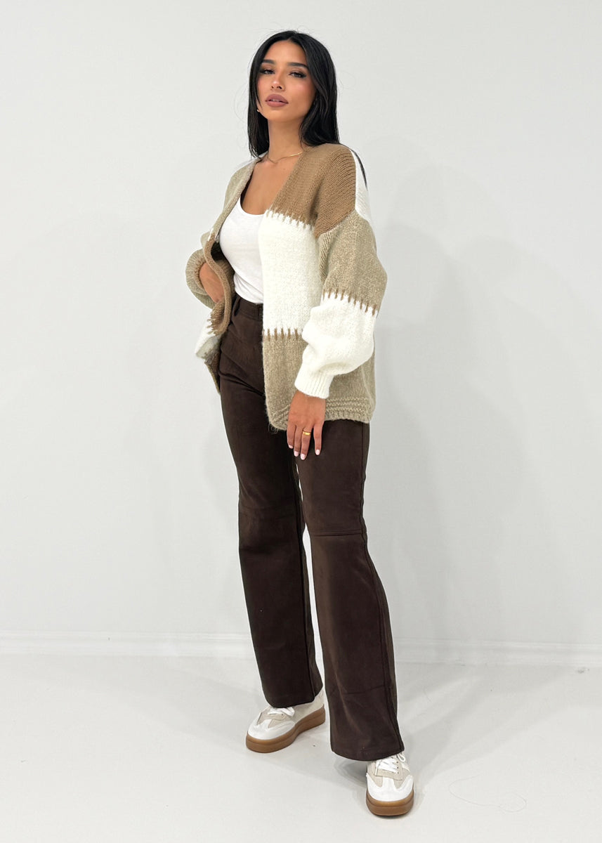 Patchwork-Strickcardigan