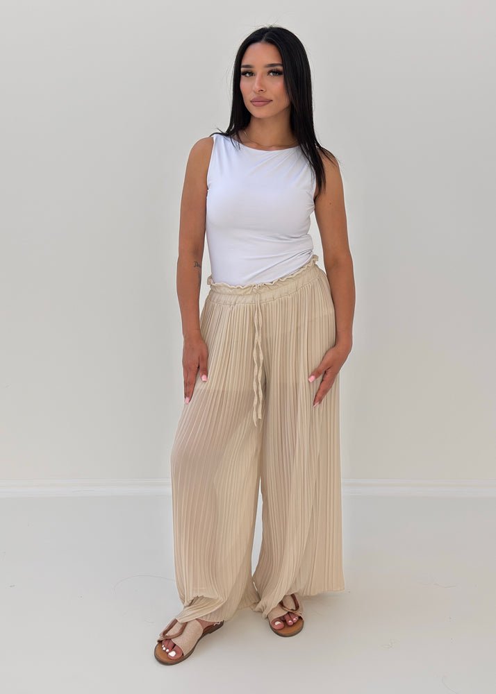 Plissee Hose mit weitem Bein - NAHA