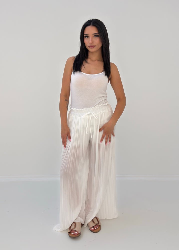 Plissee Hose mit weitem Bein - NAHA