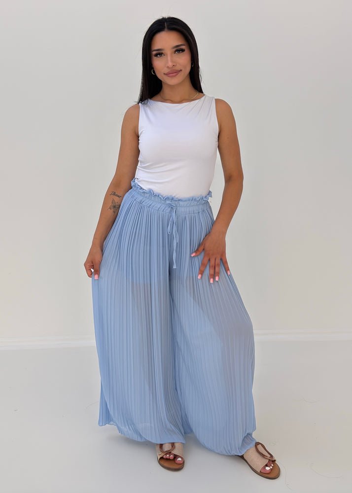 Plissee Hose mit weitem Bein - NAHA