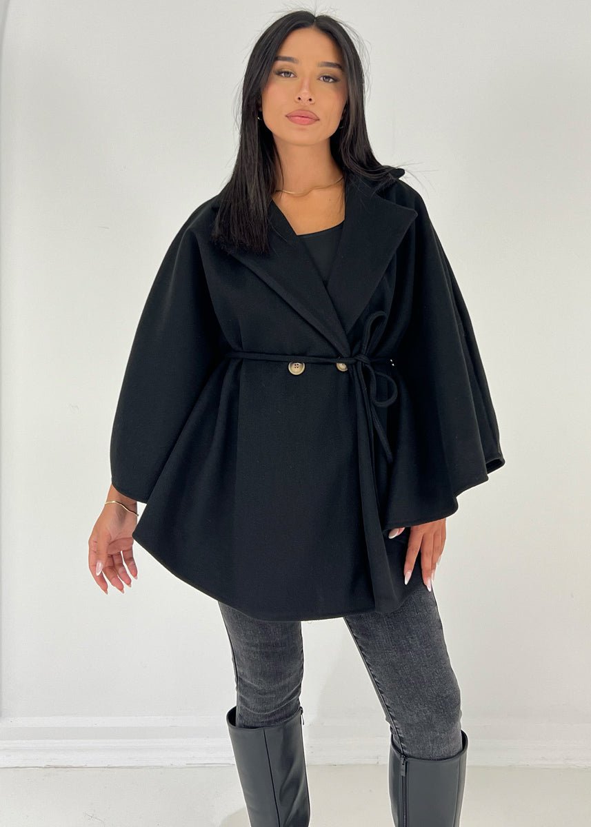 Poncho mit Bindegürtel - NAHA