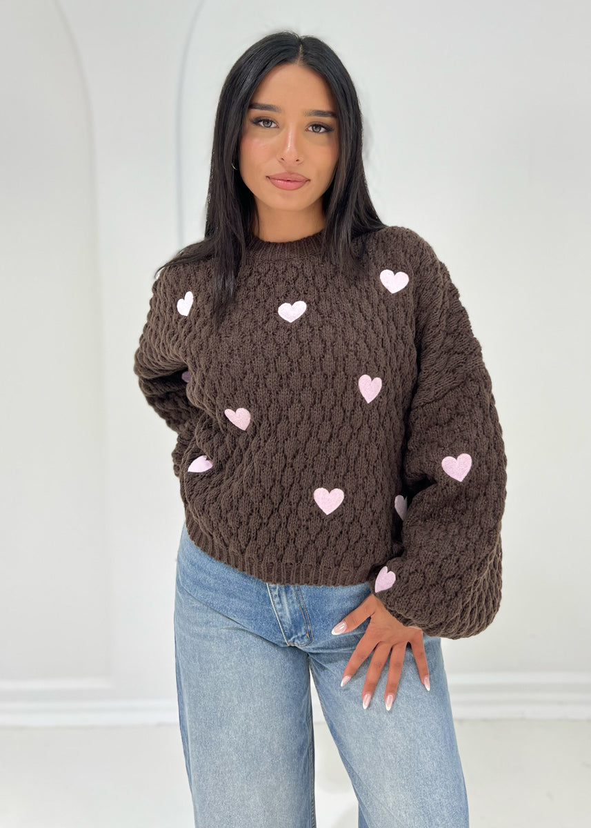 Pullover mit Herz-Muster