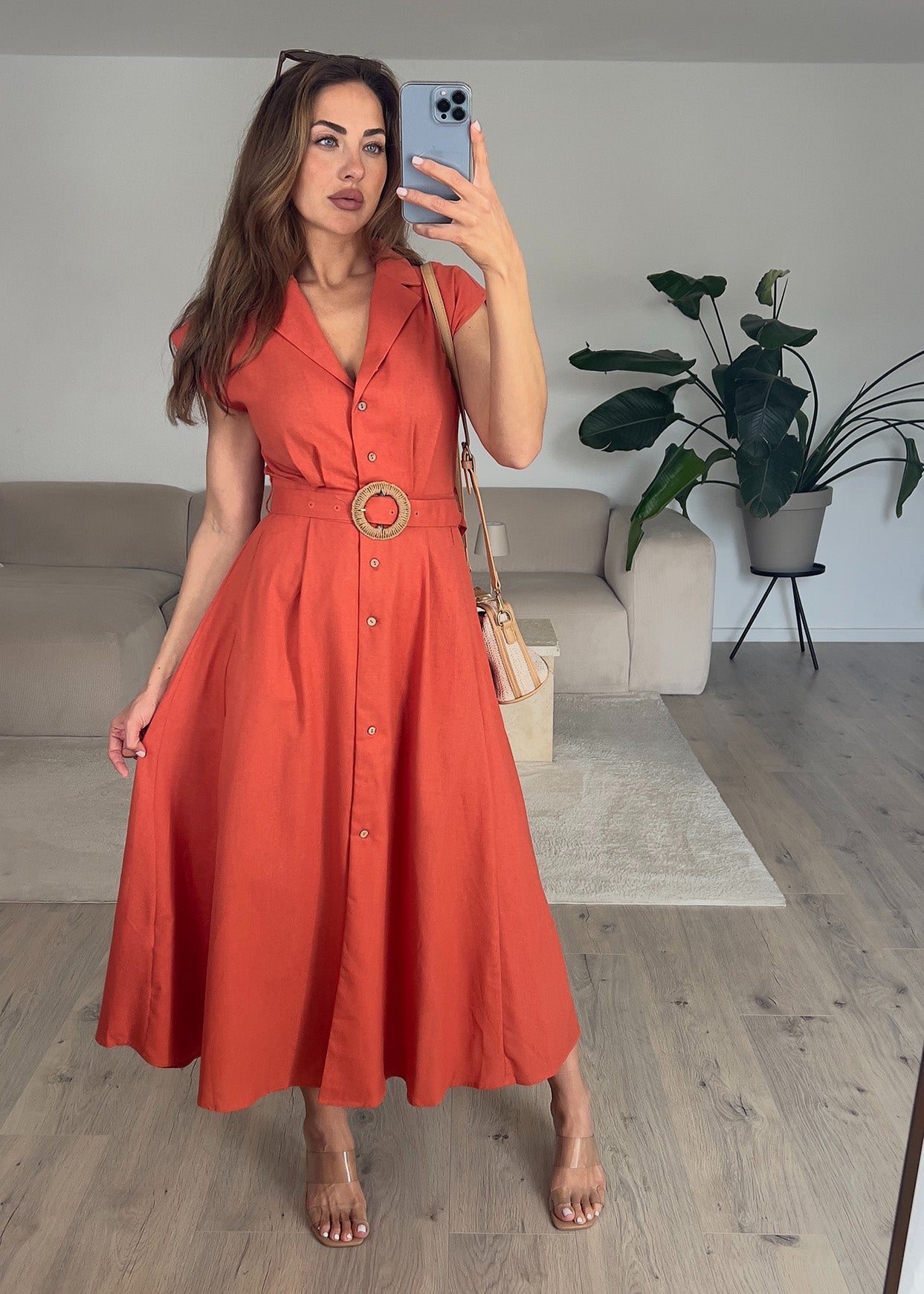 Ärmelloses Hemdkleid