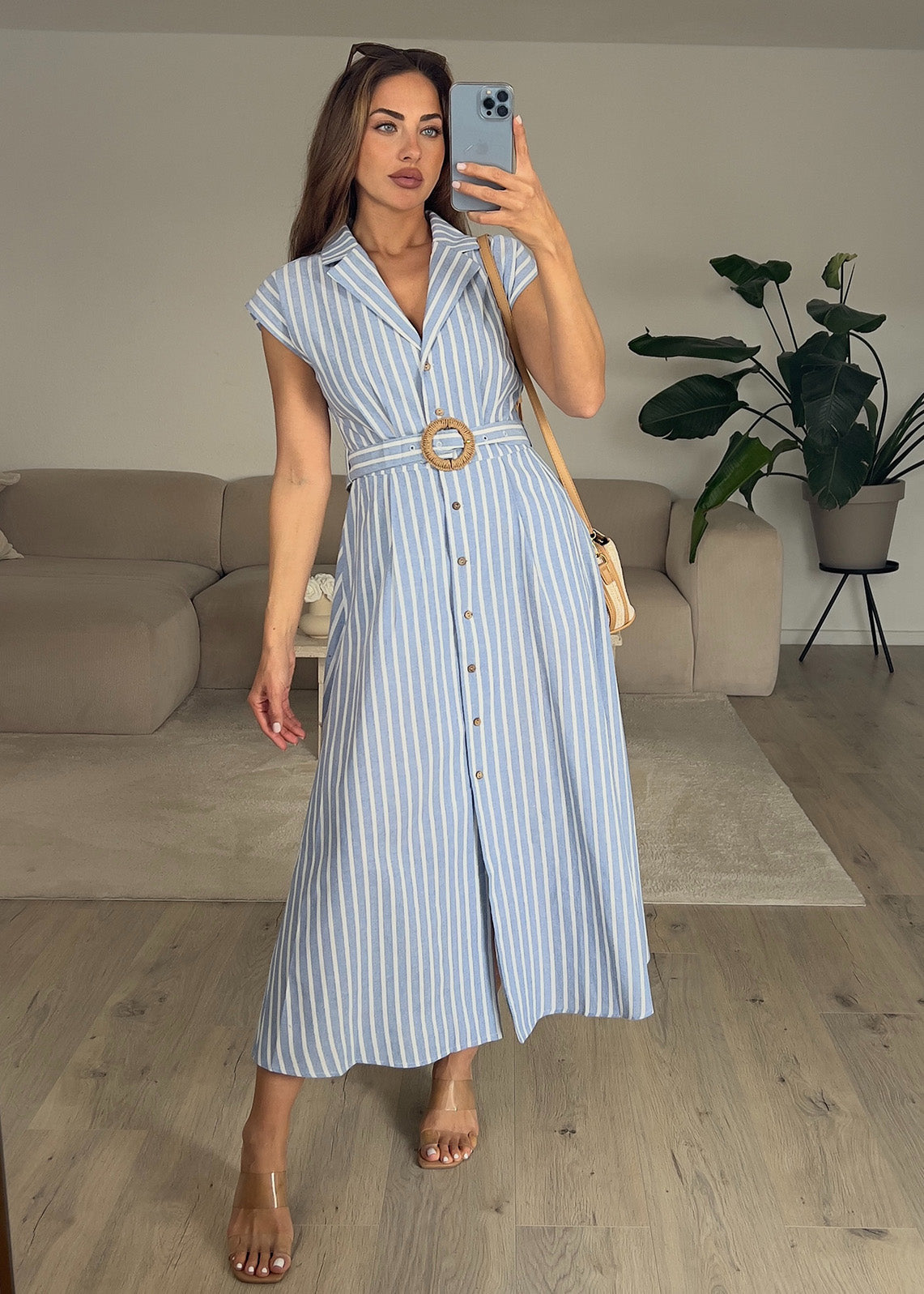 Ärmelloses Hemdkleid