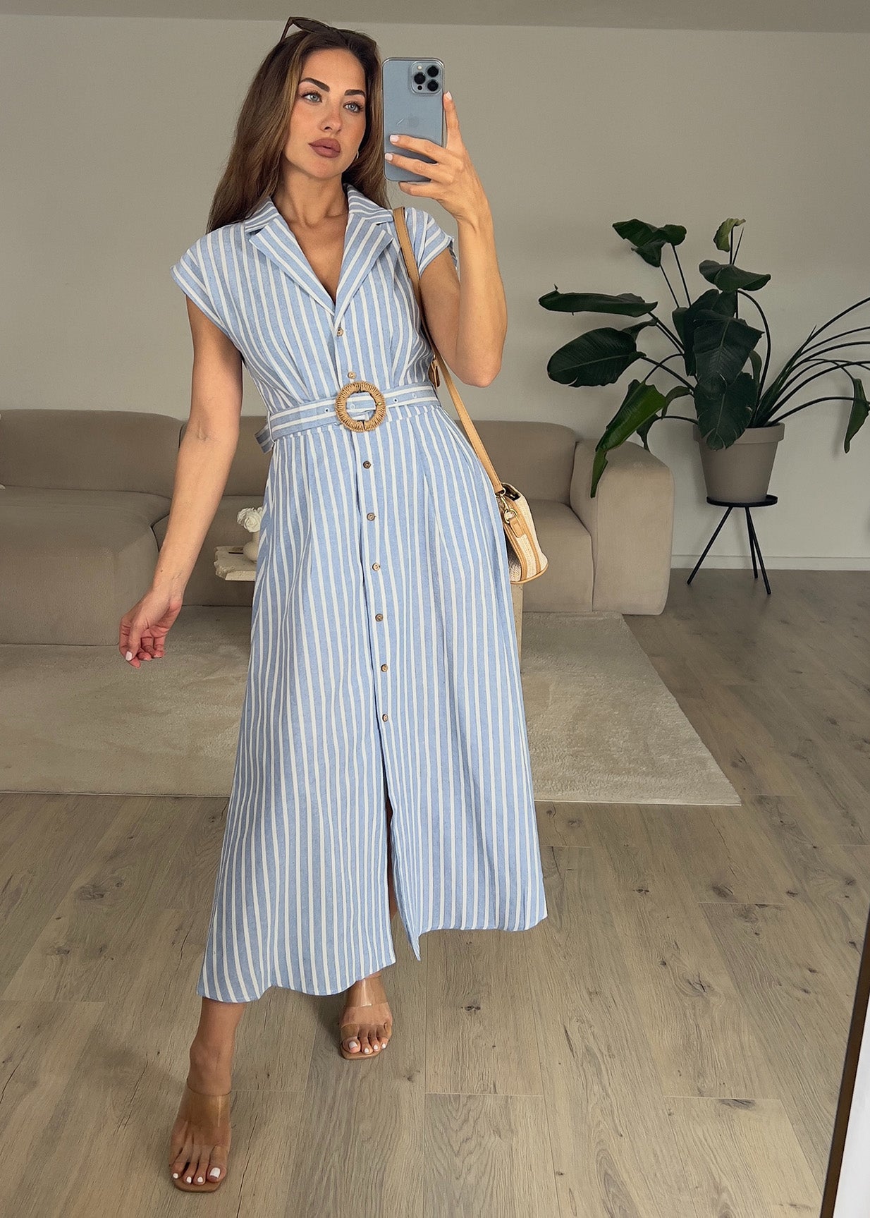 Ärmelloses Hemdkleid