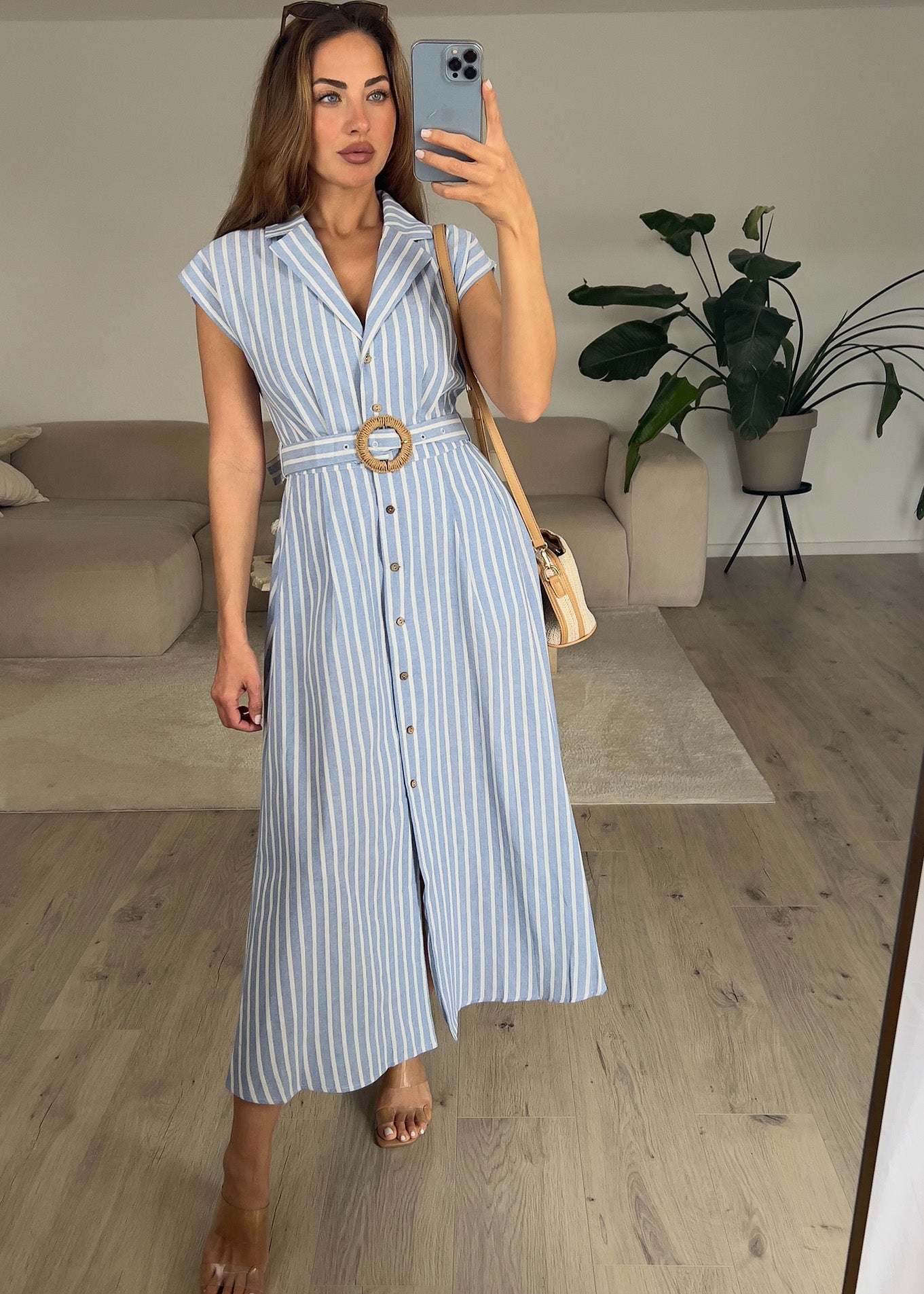 Ärmelloses Hemdkleid