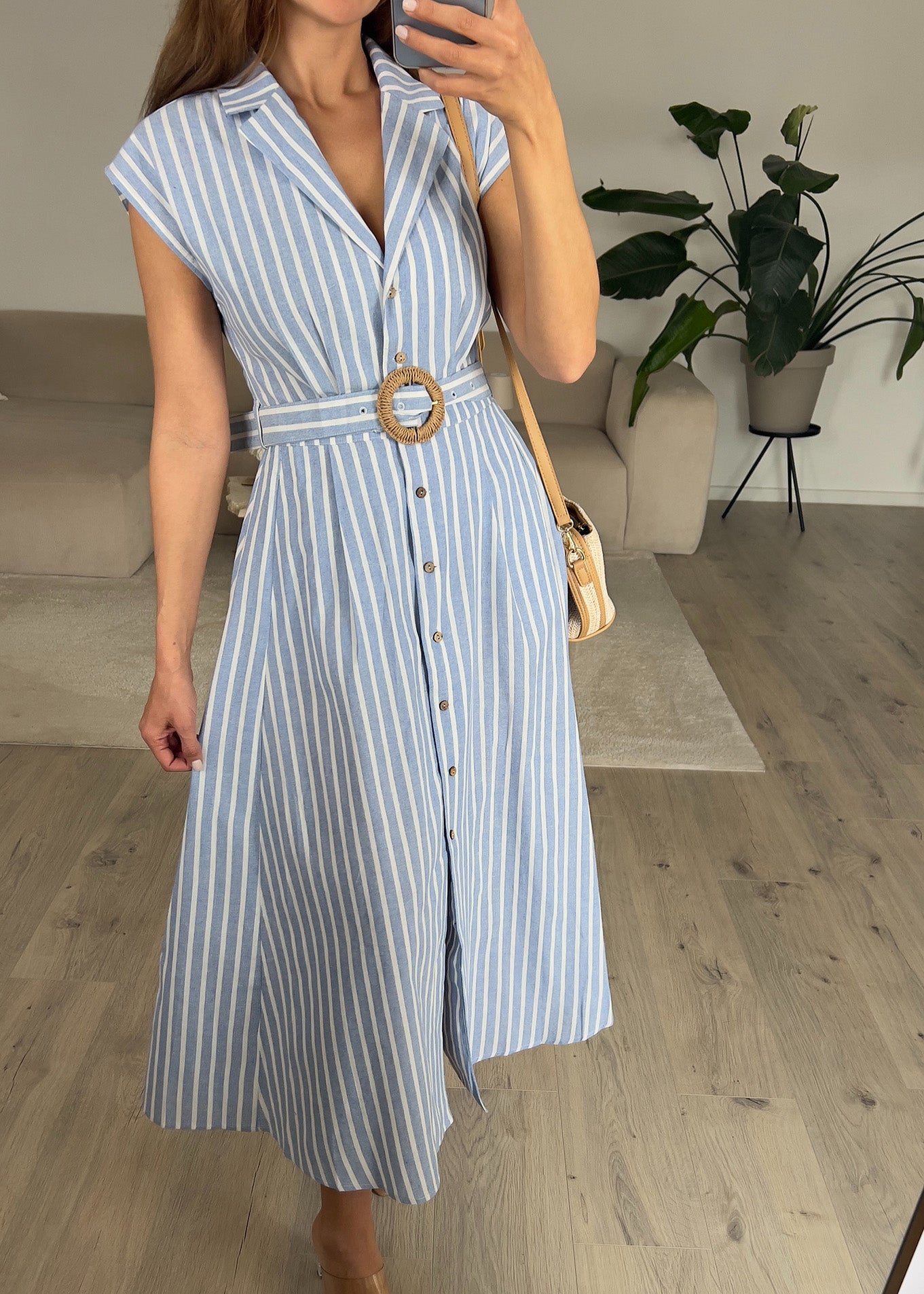 Ärmelloses Hemdkleid