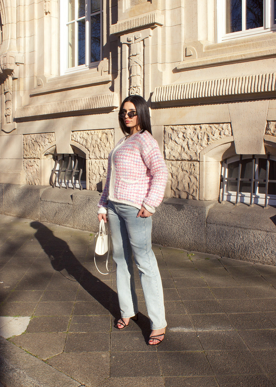 Gemusterte Strickjacke