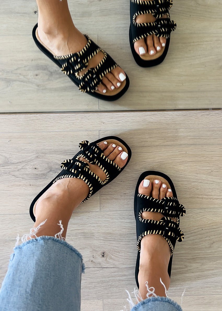 Sandalen mit Kontrastnähten - NAHA