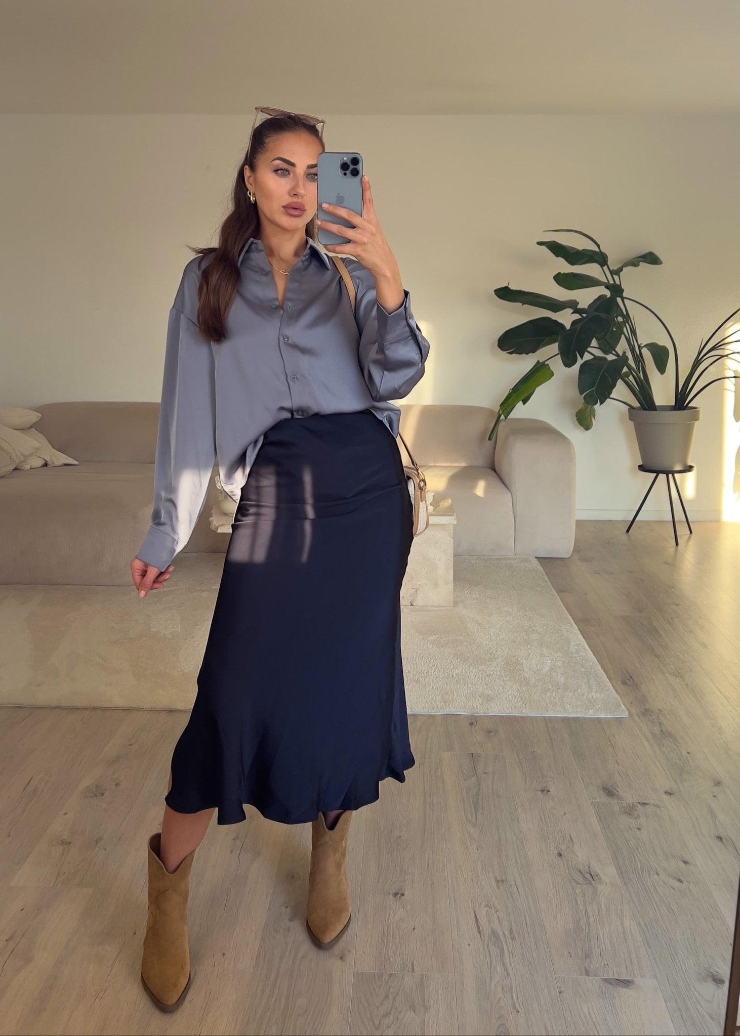Satinbluse - NAHA