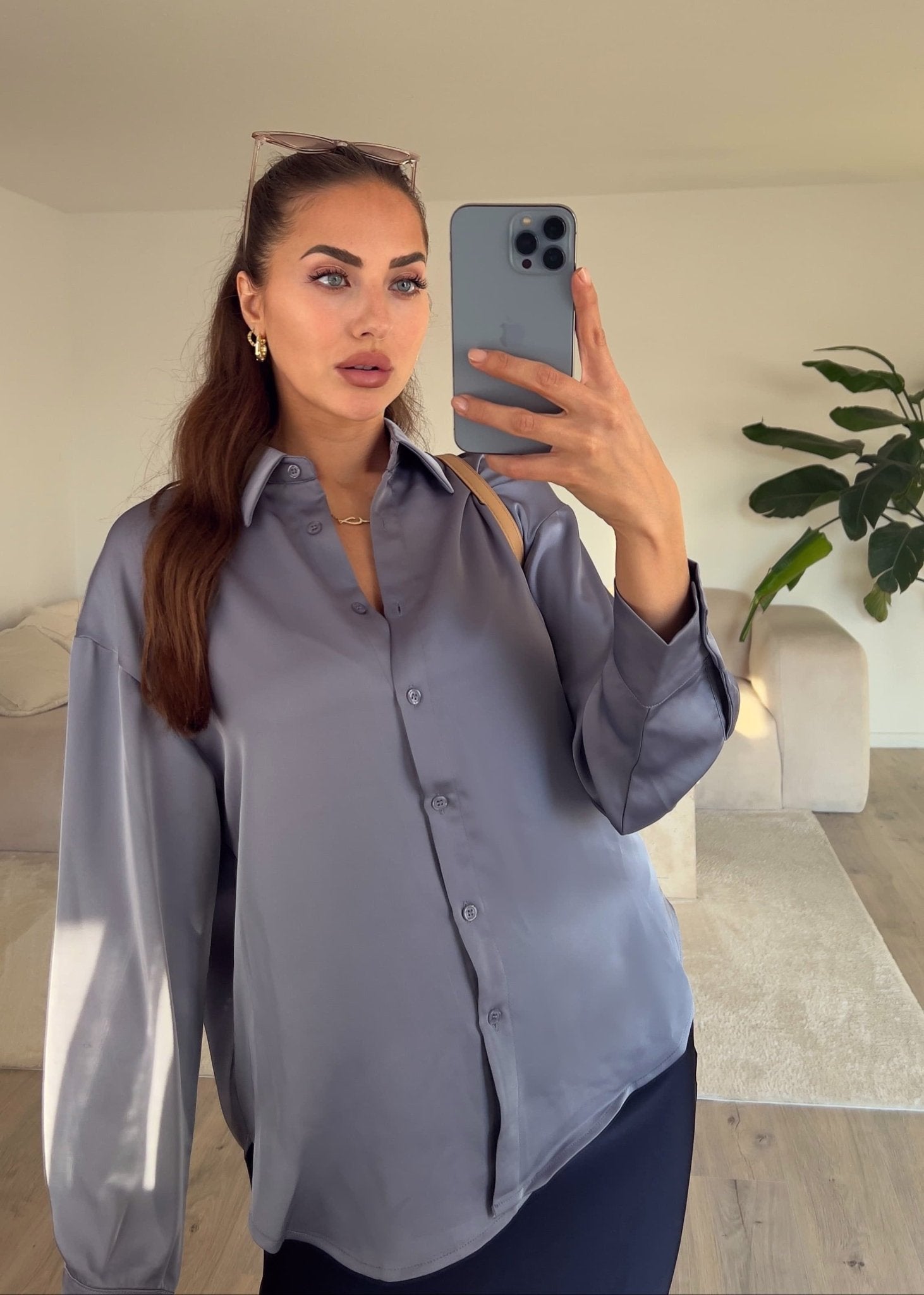 Satinbluse - NAHA