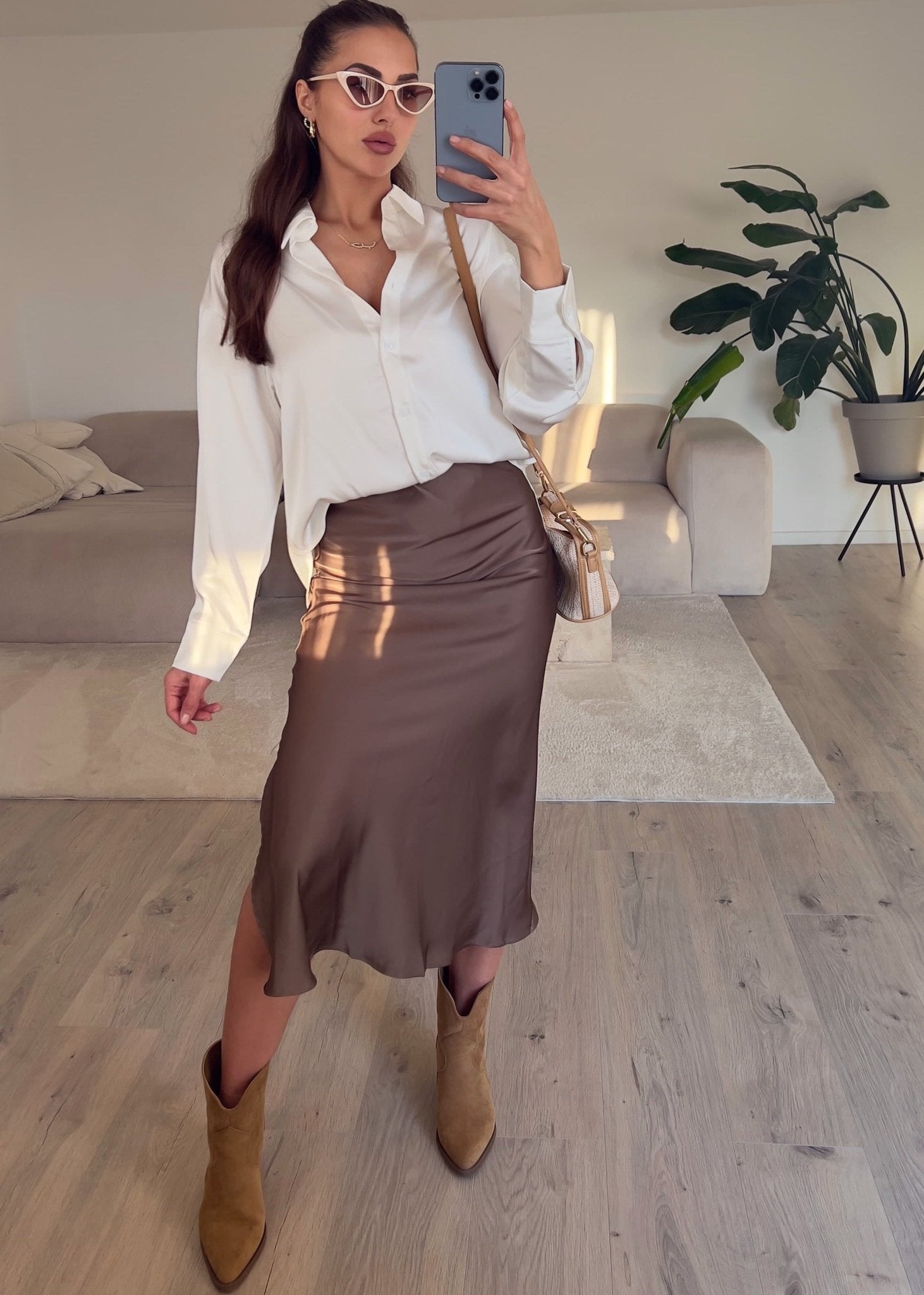Satinbluse - NAHA