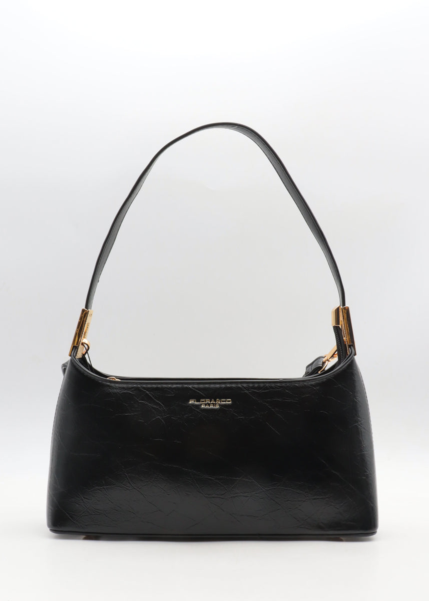Schultertasche mit goldenen Details