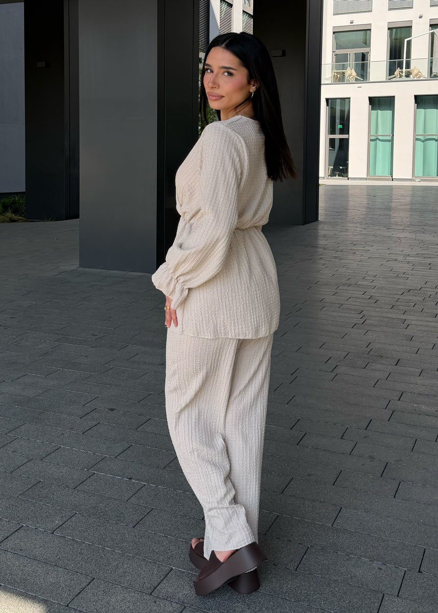 Set mit Wickeloberteil und elastischer Taille - NAHA
