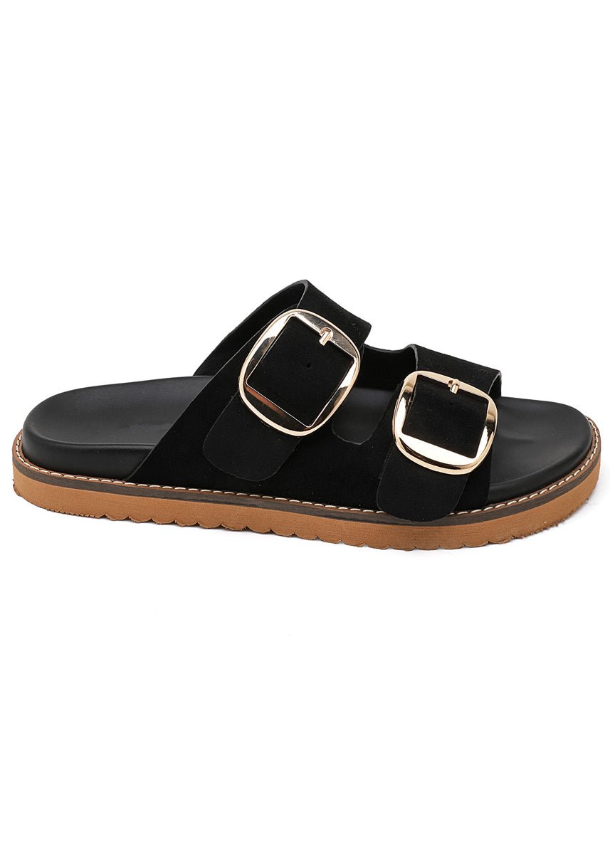 Slides mit doppelten Riemen und Schnallen - NAHA